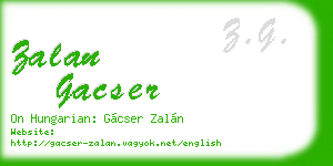 zalan gacser business card